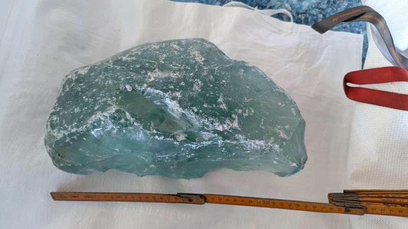 Glasbrocken türkis, ca. 400mm